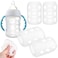 Abaodam 4Pcs Silicone Baby Bottle Sleeves Protection Cap Milk AntiSlip Glass Feeding Bottle Protector Covers with Scale Visibility Shockproof Nursery Cup Sleeve for Infants 335X224 inch