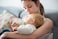 FDBTL Baby Bottle Glass Wide Neck Closer to Breastfeeding Slow Flow Nipple AntiColic 4 Ounce 2 Count Blue