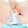 FDBTL Baby Bottle Glass Wide Neck Closer to Breastfeeding Slow Flow Nipple AntiColic 4 Ounce 2 Count Blue