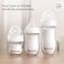 NUMVIM Numvim Glass Baby Bottles Gentle Extra Slow Flow Newborn Breastfeeding Bottle with Anti Colic Nipple for 0 Months Babies Includes SS Nipples3Oz 2 Packs