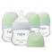 yanyoyo Natural Glass Baby Bottle Wide Neck Newborn AntiColic Baby Bottle Clear 3ozPack of 4 Includes 4Pcs Slow Flow NippleSS 0 Months