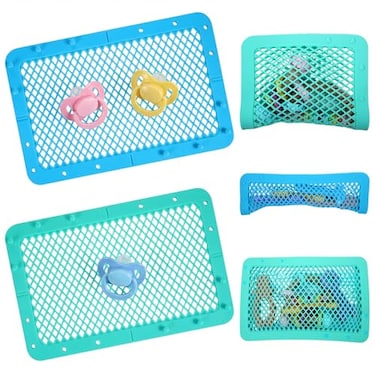 Maxcheck 2 Pcs Silicone Dishwasher Bag Large Baby Bottles Dishwasher Bag Silicone Dishwasher Bag for Small Items Bottle Nipples Breast Pump Accessories Pacifier Toy Parts Blue Green