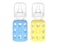 Lifefactory Glass Baby Bottle BPA Free Protective Silicone Sleeve 4 oz Pack of 2 Sky Blue Banana