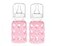 Lifefactory Glass Baby Bottle with Silicone Sleeve 4 Ounce 2 Pack Pink
