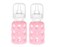 Lifefactory Glass Baby Bottle with Silicone Sleeve 4 Ounce 2 Pack Pink