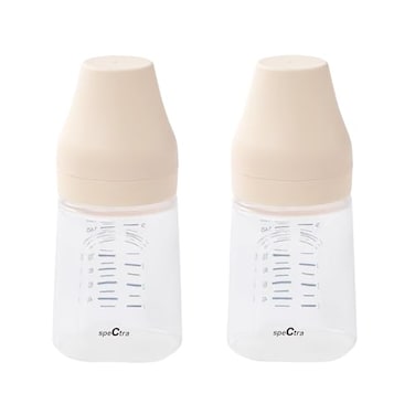 SPECTRA Spectra Wide Neck Baby Bottles Compatible with Spectra Breast Milk Pump Flanges Pack of 2
