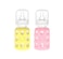 Lifefactory Glass Baby Bottle BPA Free Protective Silicone Sleeve 4 oz Pack of 2 Pink Banana