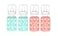 Lifefactory Glass Baby Bottle BPA Free Protective Silicone Sleeve 4 oz Pack of 4 Mint Cantaloupe