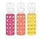 Lifefactory Glass Baby Bottle BPA Free Protective Silicone Sleeve 9 oz Pack of 3 Raspberry Papaya Mango