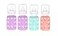 Lifefactory Glass Baby Bottle BPA Free Protective Silicone Sleeve 4 oz Pack of 4 2 Lavender 1 Mint 1 Cantaloupe