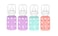Lifefactory Glass Baby Bottle BPA Free Protective Silicone Sleeve 4 oz Pack of 4 2 Lavender 1 Mint 1 Cantaloupe