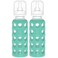 Lifefactory Glass Baby Bottles with Silicone Protection 2Pack 9 oz Bottles Kale