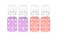 Lifefactory Glass Baby Bottle BPA Free Protective Silicone Sleeve 4 oz Pack of 4 Lavender Cantaloupe