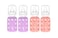 Lifefactory Glass Baby Bottle BPA Free Protective Silicone Sleeve 4 oz Pack of 4 Lavender Cantaloupe
