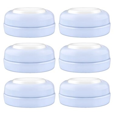 Maymom Screw Lids Aka Travel Caps with Rewritable Sealing Disc Compatible with Avent Bottle Wide Mouth Bottles Cap Replace Avent Natural Bottle Sealing Ring and Sealing Disc 6pcs Blue