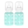 Lifefactory Glass Baby Bottle BPA Free Protective Silicone Sleeve 4 oz Pack of 2 Mint