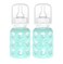 Lifefactory Glass Baby Bottle BPA Free Protective Silicone Sleeve 4 oz Pack of 2 Mint