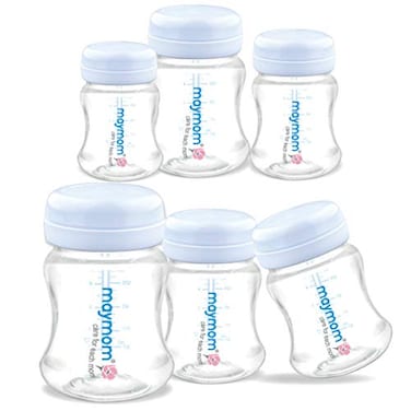 Maymom WideMouth Milk Storage Collection Bottle with Travel Cap and Sealing Ring Can Replace Spectra S1 S2 Avent Natural Avent Classic Bottles 6pc 47Oz140mL