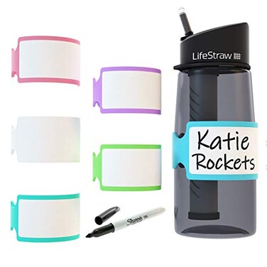 Pumpkin Doodle Permanent Writeon Labels for BottlesSippy CupsFood Containers 6pcs MultiPack