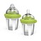 Kiinde Active Latch Silicone Baby Bottle Anti Colic Leak Proof Easy to Clean Includes 2 Medium Flow Active Latch Nipples with Covers 4 Ounce 2 Count Green