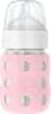 Lifefactory 8Ounce StainlessSteel VacuumInsulated WideNeck Baby Bottle with Stage 2 Nipple 36 Months Desert Rose LS2211WDR4