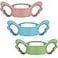 Nuanchu 3 Pack Baby Bottle Handles Silicone Wide Neck Feeding Handle Easy Grip Lightweight Bottle Handle Small Hand Gripping for Self FeedingPink Green Blue