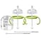 ANPEI Straw Transition Cup Kit for Comotomo Baby Bottles Conversion Kit Fits 5 and 8 Ounce Bottles Soft Silicone Straw Top Bottle Nipple Weighted Straw to Help Baby 2 Pack Green Brushes