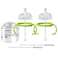 ANPEI Straw Transition Cup Kit for Comotomo Baby Bottles Conversion Kit Fits 5 and 8 Ounce Bottles Soft Silicone Straw Top Bottle Nipple Weighted Straw to Help Baby 2 Pack Green Brushes