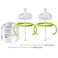 ANPEI Straw Transition Cup Kit for Comotomo Baby Bottles Conversion Kit Fits 5 and 8 Ounce Bottles Soft Silicone Straw Top Bottle Nipple Weighted Straw to Help Baby 2 Pack Green Brushes