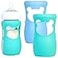 Aelop Silicone Baby Bottle Sleeves for Philips Avent Natural Bottles Anti Breakage Bottle Holder for Avent Glass Baby Bottles 8oz Pack of 2 Blue and Turquoise