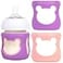 Aelop Silicone Baby Bottle Sleeves for Philips Avent Anti Breakage Bottle Holder 4oz Pack of 2 PinkPurple