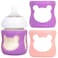 Aelop Silicone Baby Bottle Sleeves for Philips Avent Anti Breakage Bottle Holder 4oz Pack of 2 PinkPurple