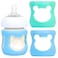 Aelop Philips Avent Baby Bottle Sleeves Anti Breakage Holder for Avent Natural Glass Bottles 4oz Pack of 2 BlueTurquoise