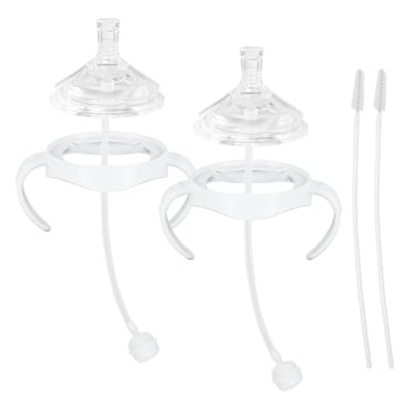 ROPOSY Straw Cup Soft Spout Conversion Kit for Philips Avent Natural Baby Bottle Bottle Handles and Weighted Straw 2 Pack