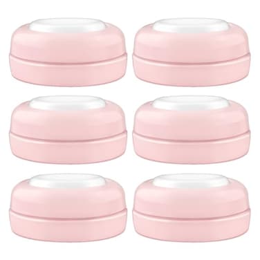 Maymom Screw Lids Aka Travel Caps with Rewritable Sealing Disc Compatible with Avent Wide Mouth Bottles Cap Replace Avent Natural Bottle Sealing Ring and Sealing Disc 6pcs Pink
