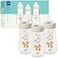 MAM 9oz Feel Good Pure Glass AntiColic Wide Neck Baby Bottle Medium Flow Skin Soft Silicone Nipple Easy to Clean BPA Free 2 Months Easy Switch Between Breast Bottle Made in Europe 3 Pk