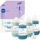 MAM 5oz Easy Start AntiColic Wide Neck Vented Baby Bottle Slow Flow BreastfeedingLike Nipple Reduces Colic Gas Reflux Easy Clean BPA Free 0 Months Bonus Medium Flow Nipple BlueMint