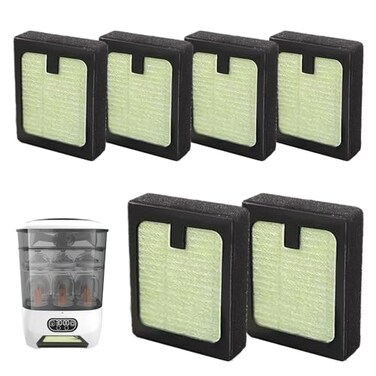 HAVANSIDY 6 PCS HEPA Filter Replacement Compatible with Baby Brezza Bottle Dryer Advanced and Baby Brezza Bottle Washer Pro