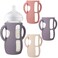 BUSOHA 3 Pack Silicone Sleeves for Avent Baby Bottles Drop Protection Baby Bottle Sleeves with Handle for Avent Natural Baby Bottles8 Ounce