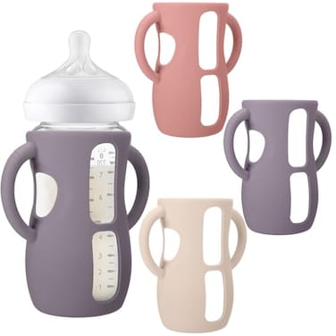 BUSOHA 3 Pack Silicone Sleeves for Avent Baby Bottles Drop Protection Baby Bottle Sleeves with Handle for Avent Natural Baby Bottles8 Ounce