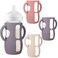 BUSOHA 3 Pack Silicone Sleeves for Avent Baby Bottles Drop Protection Baby Bottle Sleeves with Handle for Avent Natural Baby Bottles8 Ounce