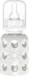 Lifefactory 4Ounce BPAFree Glass Baby Bottle with Stage 1 Nipple and Protective Silicone Sleeve Stone Gray