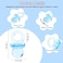 ZYFLSQ 48 Pcs Acrylic Pacifiers for Baby Shower Game Boy 175 Baby Shower Pacifiers Bulk Pacifier for Hunt Games Decoration DIY Gender Reveal Table Scatter Party FavorsBlue
