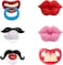 AUSTUFF 6PCs Funny Pacifier Infant Cute Kissable Lips and Gentleman Mustache Soft Silicone Design for Babies and Toddlers Shower Gift UnisexBPA Free