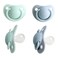 Avima Orthodontic Pacifiers 06 Months BPAFree Silicone Baby Pacifiers for Newborns Breastfed Babies Soothing Baby Binky wSoft Nipple Design 4Pack Green Grey