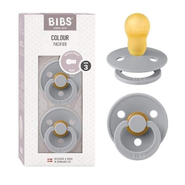 Bibs BIBS Pacifiers Colour Collection Natural Rubber Baby Pacifier Set of 2 BPAFree Soothers Made in Denmark 18 Months Pack of 2 Cloud