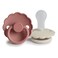 FRIGG Daisy SilkySoft Silicone Baby Pacifier Made in Denmark BPAFree Powder BlushCream 618 Months