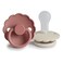 FRIGG Daisy SilkySoft Silicone Baby Pacifier Made in Denmark BPAFree Powder BlushCream 618 Months