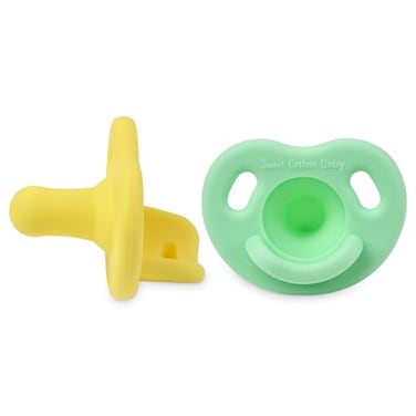 Sweet Cotton Baby Pacifier Soft Silicone 036 Months BPA Free Natural Latch Lightweight Dishwasher Safe for Newborns Infants Toddlers