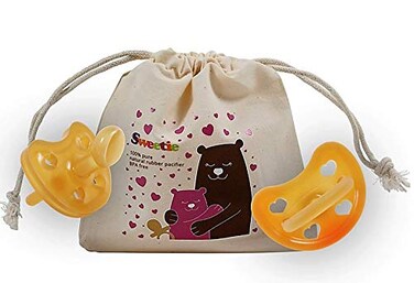 Sweetie SWEETIE Rubber Orthodontic Pacifier Heart Shape Rubber 1 Count 06 Small